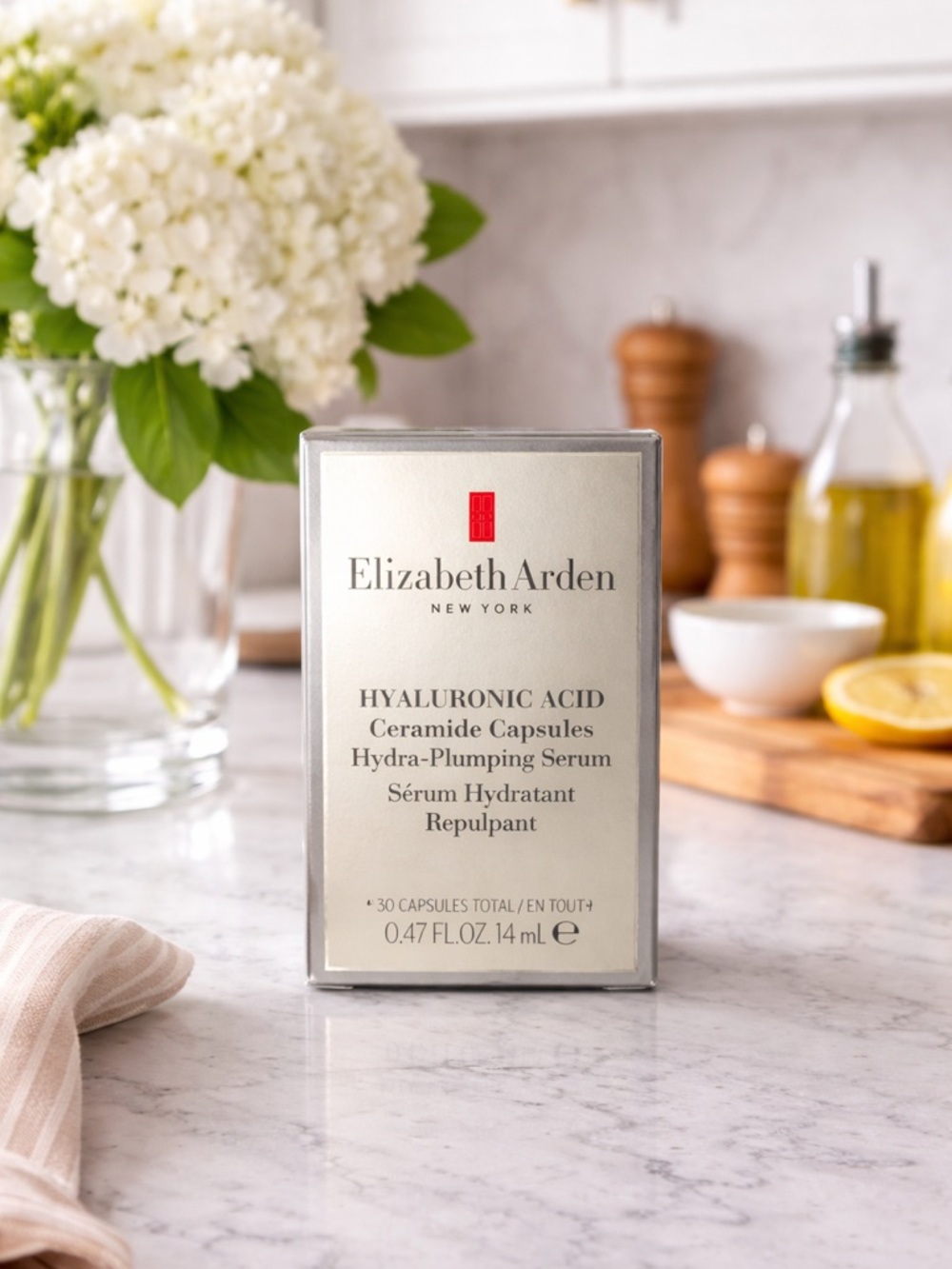 Elizabeth Arden Hyaluronic Acid Ceramide Capsules 30 Ct Hydra Plumping Serum